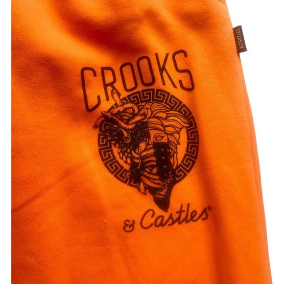 Crooks & Castles | Orange Jogger Sweatpants Streetwear Essential  Size L | NWT - Picture 9 of 12